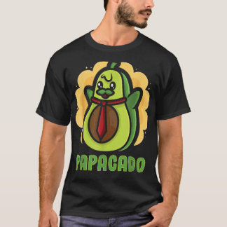 T-shirt Papa Veggie Man Vegan Drôle Avocado