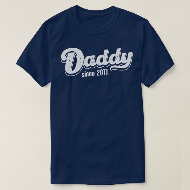 T-shirt Papa vintage depuis 2011 (Design devant)