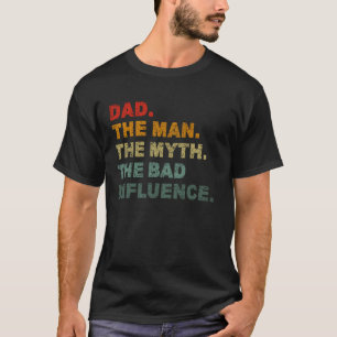 T-shirt Papa Vintage L'Homme Le Mythe La Mauvaise Influenc