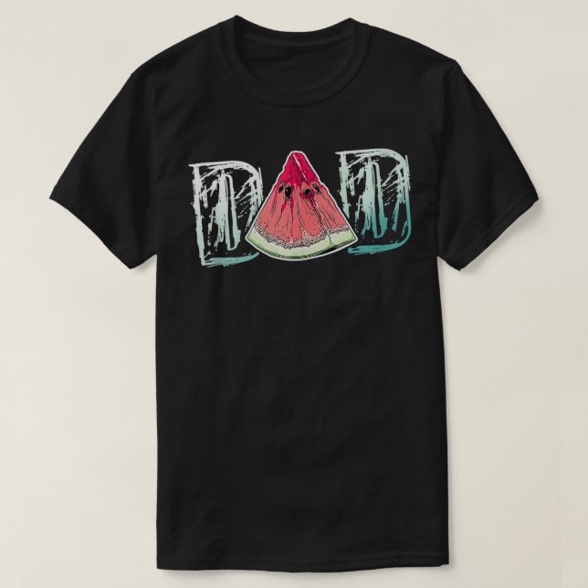 T-shirt Papa Watermelon Fruit Cool Fête des pères été cade (Design devant)
