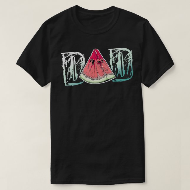 T-shirt Papa Watermelon Fruit Cool Fête des pères été cade (Design devant)