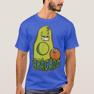 T-shirt Papacado Papa Papa Papa Papa Plante Basé Vert Végé