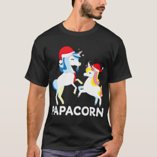 T-shirt Papacorn Unicorn Correspondance Famille Pyjama PJ 