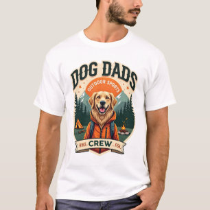T-shirt Papas Chien Vintage Équipe de Sports de Plein Air