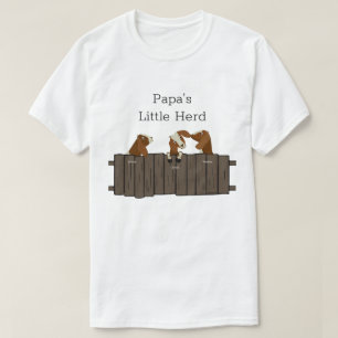 T-shirt Papas Petit troupeau de chèvres 3 chèvres