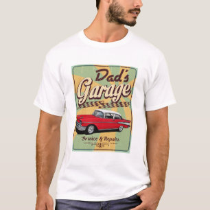 T-shirt Papa's Retro Bel Air Garage