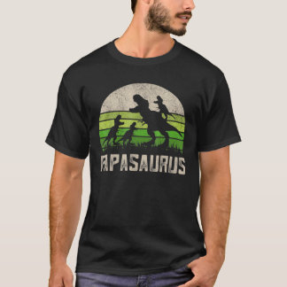 T-shirt Papasaurus dinosaure vintage