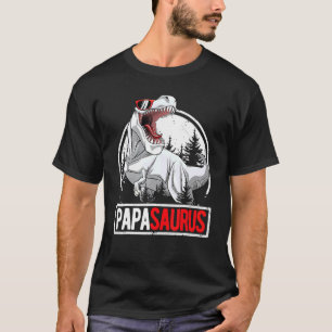T-shirt Papasaurus Men Papa Saurus Rex fête d'anniversaire