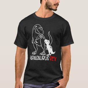 T-shirt Papasaurus Rex Dinosaur Papa Saurus Famille Matchi