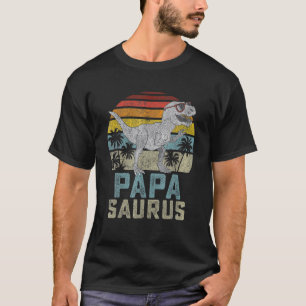T-shirt Papasaurus T Rex Dinosaur Papa Saurus Family Match