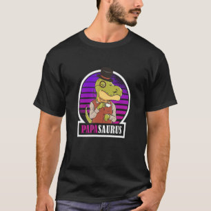 T-shirt Papasaurus Tea Papa Correspondant Rex Dinosaur Fam