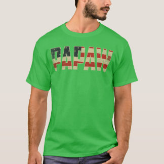 T-shirt Papaw Bold Patriotic American Flag Fathers Day Pap