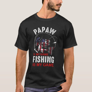 T-shirt Papaw Est Mon Nom Pêche Est Mon Jeu Drôle Hommes F