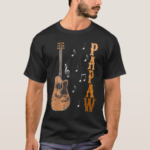 T-shirt Papaw Médaille de Guitare Fête des Pères Guitarist