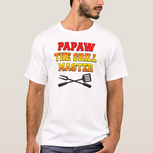 T-shirt Papaw The Grill Master (Devant)