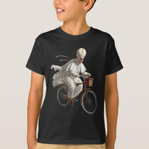 T-shirt Pape à vélo Bicyclette Église catholique Bible Écr