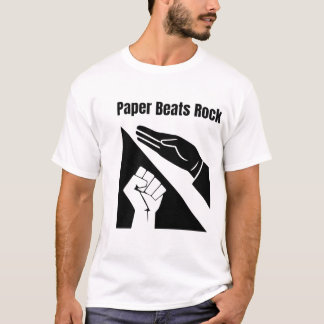 T-shirt Paper Beats Rock