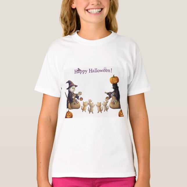 T-shirt Paper&pukku happy halloween! (Devant)