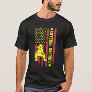 T-shirt Papi Arrière-grand-père d'un receveur de softball