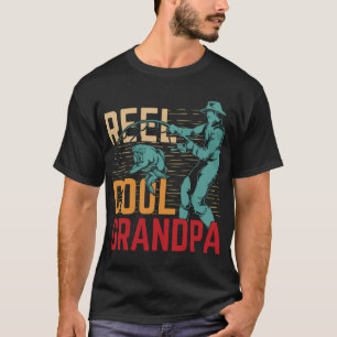 T-shirt Papi Cool Pêcheant Poisson Drôle Pêcheur Pêche