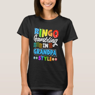 T-shirt Papi de style de jeu de bingo drôle de joueur de l