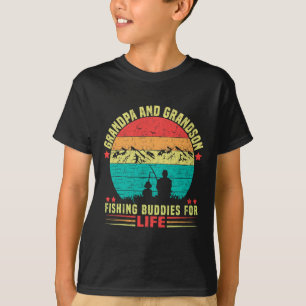 T-shirt Papi et petit-fils, compagnons de pêche pour la vi