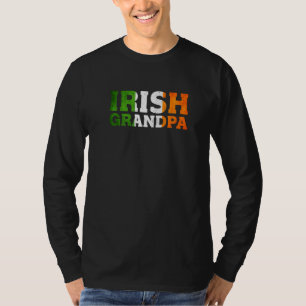 T-shirt Papi irlandais simple avec drapeau vintage d'Irlan