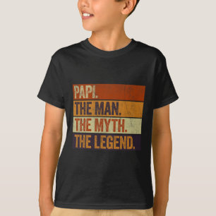 T-shirt Papi L'Homme Le Mythe La Légende Drôle Rétro Faune