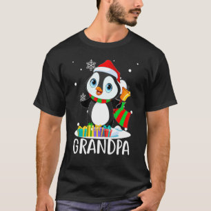T-shirt Papi Pingouins Chapeau de Père Noël Noël Fam Corr