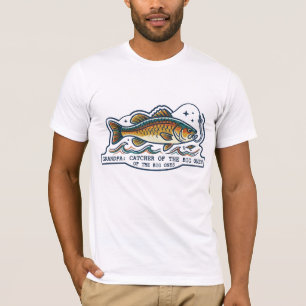 T-SHIRT PAPI QUI ATTRAPPE LES GROS POISSONS RETRO FÊTE