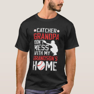 T-shirt Papi receveur de baseball drôle Papi receveur de b