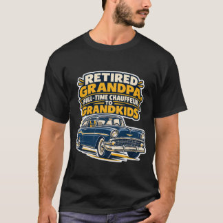 T-shirt Papi retraité drôle chauffeur de petits-enfants