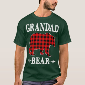 T-shirt Papier de Noël de l'ours grand-père Rouge Buffalo