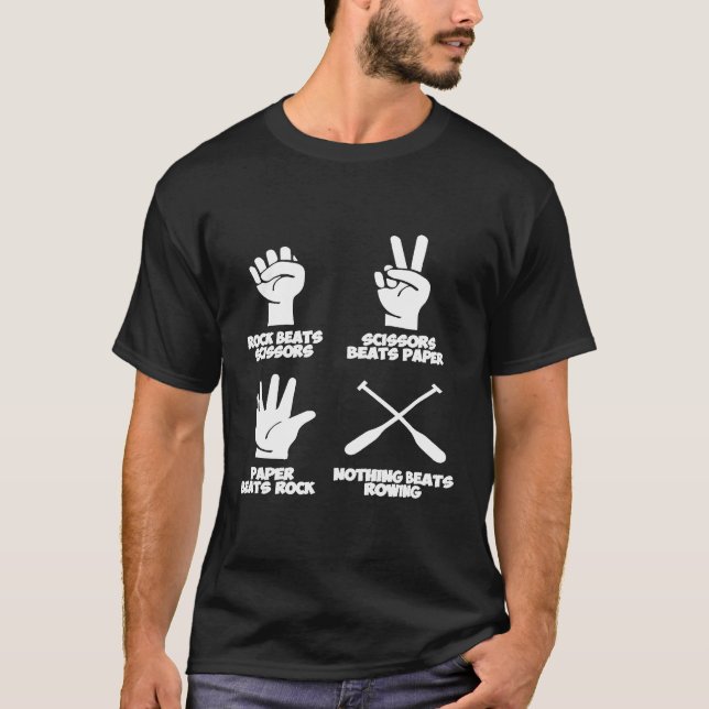 T-shirt Papier de roche Rien ne bat l'aviron (Devant)