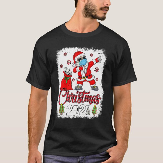 T-shirt Papier de toilette Père Noël Dabbing Face Mask 202 (Devant)