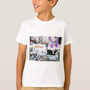 T-shirt Papier déchiré par style de Banksy de mur de