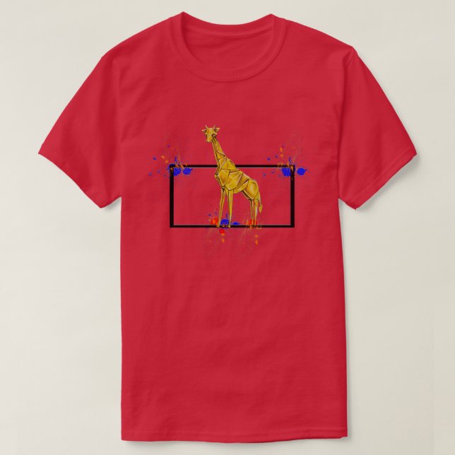 T-shirt Papier Giraffe Wild World of Paper Series (Design devant)