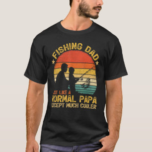 T-shirt Papier Homme Vintage Pêche Papa Comme Un Papa Norm