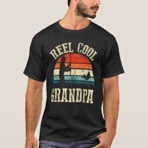 T-shirt Papier Homme Vintage Reel Cool Grand-Père Poisson