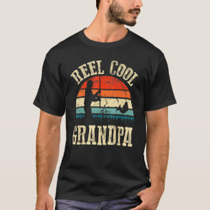 T-shirt Papier Homme Vintage Reel Cool Grand-Père Poisson