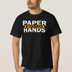 T-shirt Papier Mains FOMO Trading Funny Crypto Stockmarket