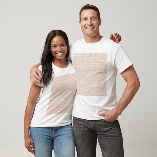 T-shirt papier peint beige et blanc avec motif (Unisexe)