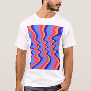 T-shirt Papier peint Hippie Trippy Retro des années 1960