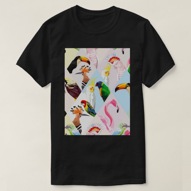 T-shirt Papier peint motif transparent avec patchwork trop (Design devant)