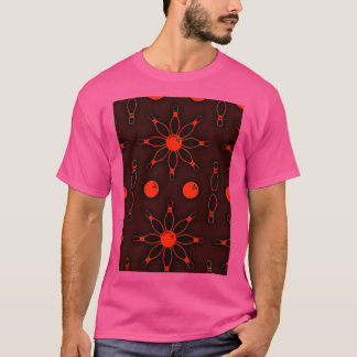 T-shirt Papier peint sans fil rouge Bowling T