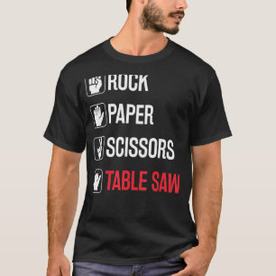 T-shirt Papier Rocher Ciseau Table scié Woodworker Drôle C
