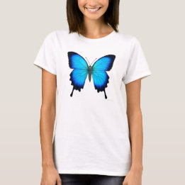 T-shirt Papilio Ulysses Butterfly Ladies Crop Shirt