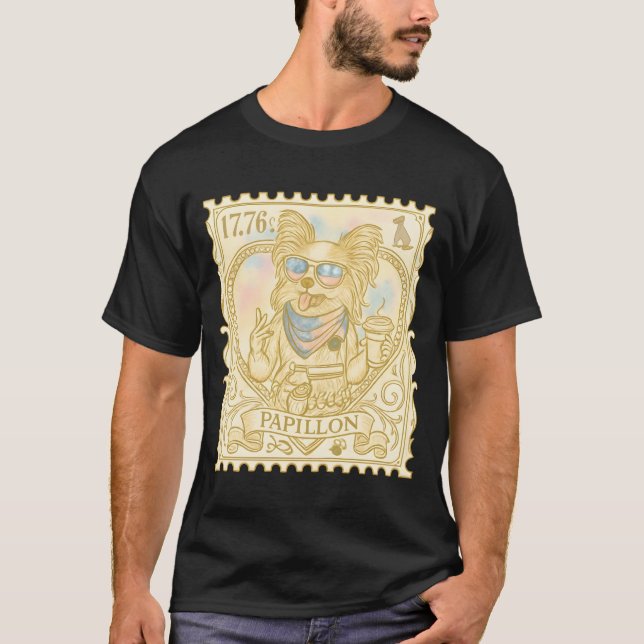 T-shirt Papillion police with victory gesture (Devant)