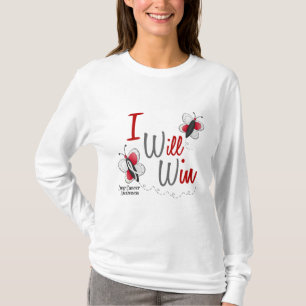 T-shirt Papillon 2 de cancer de poumon que je gagnerai