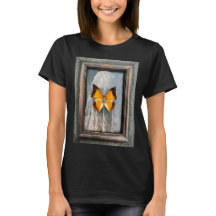 T-shirt papillon à bordure noire